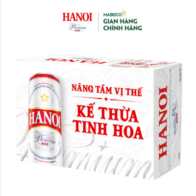 Combo 2 Thùng Bia Hanoi Premium - Thùng 24 lon 330ml