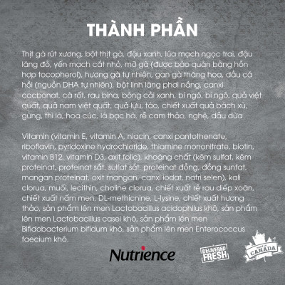 Thức Ăn Cho Chó Con Nutrience Infusion Bao 2.27kg Thịt Gà, Rau Củ Và Trái Cây Tự Nhiên