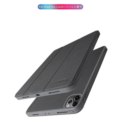 Bao da chính hãng Mutural cao cấp cho iPad Pro 12.9 2020 có khay đựng bút - Đen