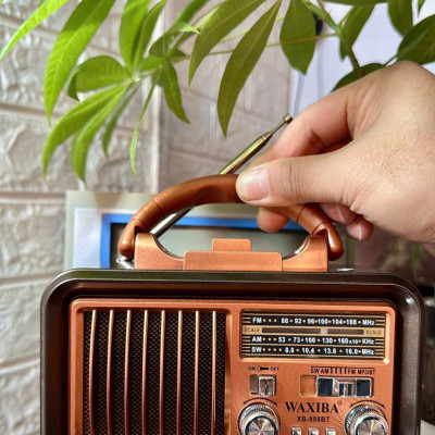 Đài FM Radio Nghe Nhạc, ĐẠI CÁT -XB-898BT FM-AM-SW Cao Cấp-Usb-Thẻ Nhớ-Đèn Pin-Hàng Chính Hãng BH 12 Tháng