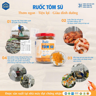 Ruốc (chà bông) tôm sú Lê Gia