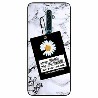 Ốp lưng in cho Oppo Reno 2F Mẫu Cúc Nền Đá
