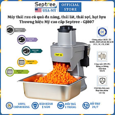 Máy thái rau củ quả đa năng, thái lát, thái sợi, thái hạt lựu thương hiệu Septree GJ817 - Hàng chính hãng