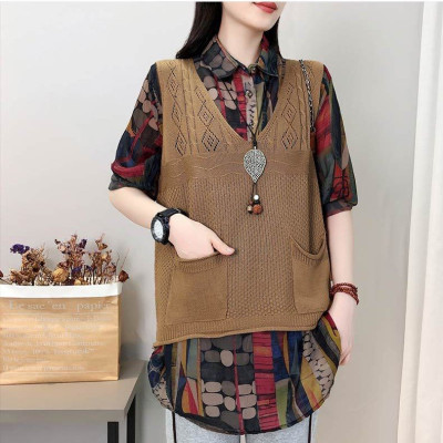 Áo ghile nữ mix dạng len lưới, phong cách cá tính năng động Gl04