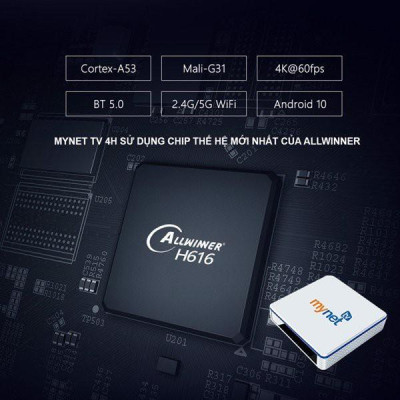 Box Mytv Net 1 - Android TV 13 - RAM 2GB + 16GB - Kèm Remote Giong Nói - Hàng Chính Hãng