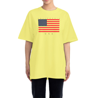 Áo Thun Nữ 100% Cotton In Cờ Mỹ USA Form Rộng Oversize