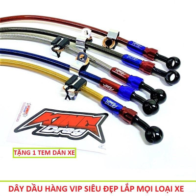 Dây dầu màu trước sau độ xe máy dáng thể thao siêu bền đẹp lắp các loại xe