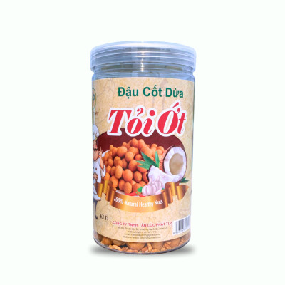 ĐẬU PHỘNG CỐT DỪA  TỎI ỚT TÂN LỘC PHÁT HŨ 400G