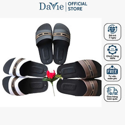 Dép Dvsd01 Chất Liệu Da, Đế Cao Su Bền Đẹp Chất Lượng Cao