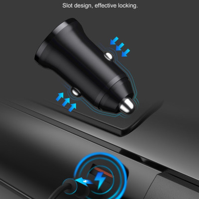 Sạc trên xe hơi Devia Mini hỗ trợ sạc nhanh PD + QC (20W)- Hàng chính hãng