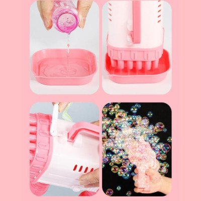 Đồ Chơi Bắn Bong Bóng 32 Nòng Vui Nhộn Kèm Lọ Xà Phòng