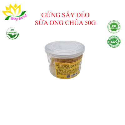 GỪNG SẤY DẺO SỮA ONG CHÚA HŨ 50G - HƯƠNG SEN VIỆT