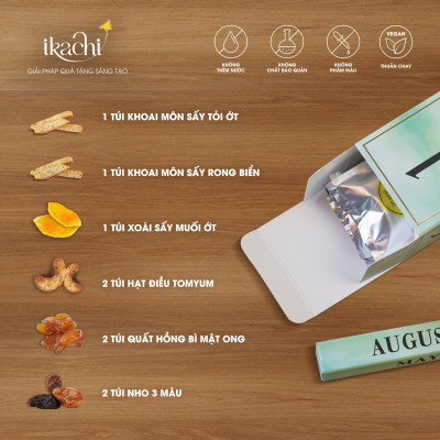 Hộp quà tặng cao cấp IKACHI - HÀNH TRÌNH HẠNH PHÚC - Hộp quà tặng có thể thay đổi thông điệp tạo dấu ấn cá nhân