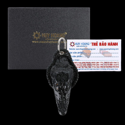 Móc khóa đầu cá sấu Huy Hoàng màu đen HT8220