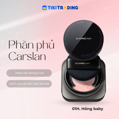 Phấn phủ CARSLAN dạng bột từ tính kiềm dầu màu đen chống nước chống mồ hôi che phủ bóng dầu cho mặt 8g