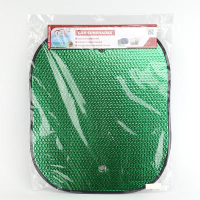 Combo 2 Tấm Che Nắng Ô Tô Xốp Cách Nhiệt Tròn Lớn Màu Lá Phủ Bạc CIND CD-C043 (44x52cm) - Nhập Khẩu Chính Hãng