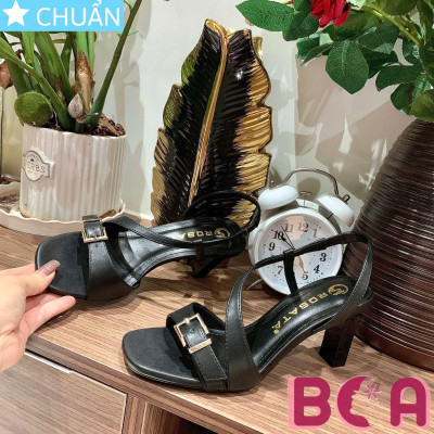 Sandal nữ hở mũi 7 phân RO658 ROSATA tại BCASHOP quai sau phối thun êm ái, thiết kế độc đáo và sang trọng, thời trang