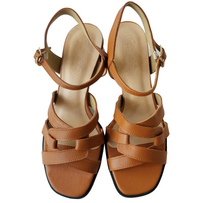 Giày Sandal Cao Gót Da Bò BIGGBEN Cao 5 Phân SDCG121