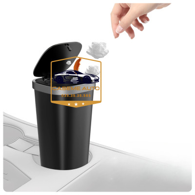 Thùng Đựng Rác Ô Tô Trash Can CH020 – Chất Liệu Hợp Kim Nhôm, Thiết Kế Nắp Lò Xo Đẩy