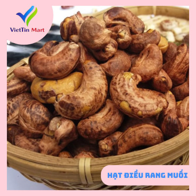 Hạt Điều Rang Muối Nguyên Vỏ Lụa Viettin Mart 500G/1KG