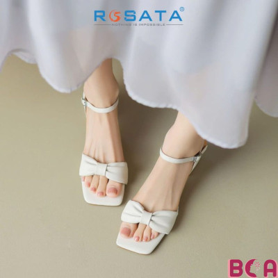 Cao Gót Công Sở Hở Mũi 4 Phân RO693 ROSATA Tại BCASHOP Thiết Kế Nơ Ngang Duyên Dáng Và Thanh Lịch