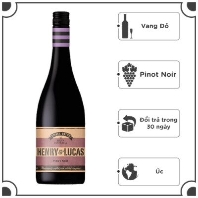 Rượu Vang Đỏ Dominic HENRY & LUCAS Pinot Noir 750ml 13% Acl