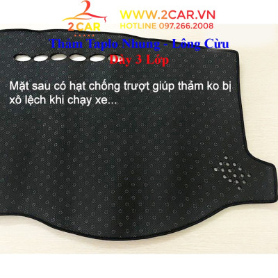 Thảm chống nóng Taplo nhung xe Suzuki XL7/ XL-7 2020- 2023 chống nóng tốt, chống trơn trượt, chuẩn khít