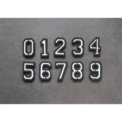 Patch_velcro số 0-9 cắt laser phát sáng gắn ba lô_túi xách