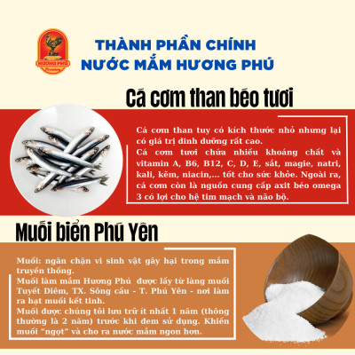 Nước chấm cá cơm Hương Phú 7 độ đạm 1000ML - Thùng 12 chai - Hàng Chính Hãng