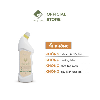 Nước Tẩy Bồn Cầu Hữu Cơ Diệt Khuẩn ECOCARE 1L Hương Cam Bạc Hà Thơm Mát, Chai Tẩy Rửa Nhà Vệ Sinh Siêu Sạch