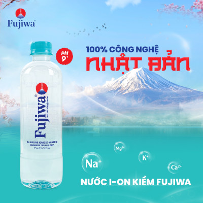 Thùng 24 Chai Nước Uống Ion Kiềm Cao Cấp Đóng Chai Fujiwa 300ml - Nước uống Detox với Công Nghệ Điện Phân Ion Kiềm