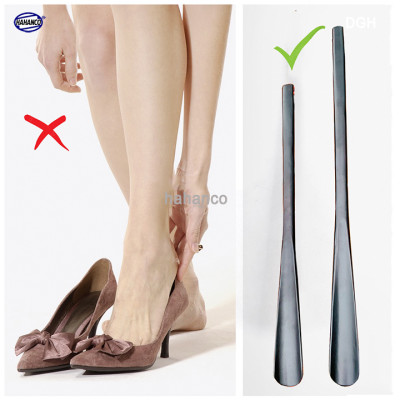 Đón gót giày dài 55cm gỗ Chiu Liu nguyên khối sơn mài VIP - DGH910 - Đón giày mọi tư thế cho Nam & Nữ