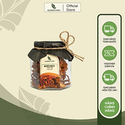 Khô heo 250gr GARDEN FARM Khô Heo Lăn Tỏi, Ăn Vặt Văn Phòng, Du Lịch, Tết, Sài Gòn Ngon