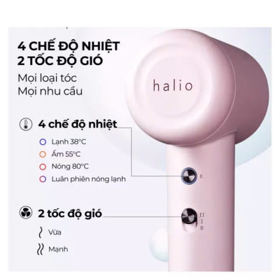 Máy Sấy Tóc Halio High Speed Ionic Hair Dryer - Hàng Chính Hãng