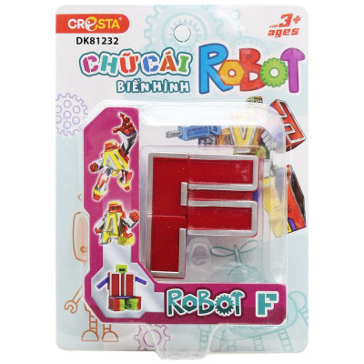 Đồ Chơi Lắp Ráp Biến Hình Robot Chữ Cái F - Cresta DK81232