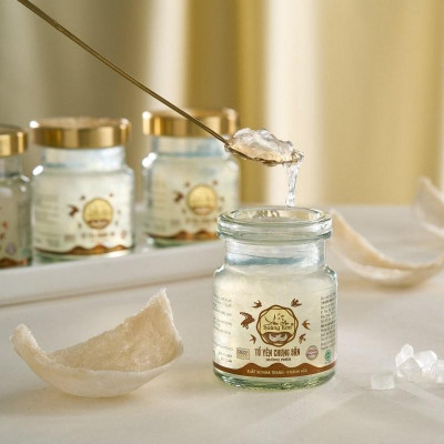 [CHÍNH HÃNG] Yến Sào Hoàng Kim - Hộp Quà Nguyên Bảo Phú Quý (50g Tổ Yến Thượng Hạng & 4 Hũ Yến Chưng Đường Phèn) - Quà Biếu Cao Cấp, Sang Trọng