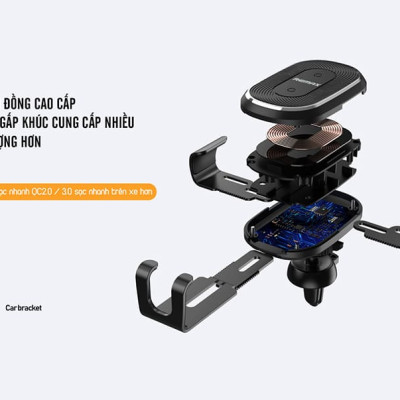 Gá Đỡ Điện Thoại Kiêm Sạc Không Dây REMAX RM-C37 - Hàng Chính Hãng