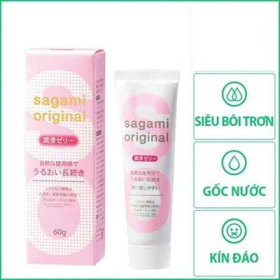 Gel Bôi Trơn Sagami - Cao Cấp - Gốc Nước - 60g - Che tên Sản Phẩm