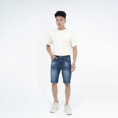 Quần Short Jeans Nam Cao Cấp HUNTER X-RAYS Form Slimfit Thun Màu Xanh  S68