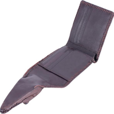 Ví Nam Da Cá Sấu Nguyên Con Vip Huy Hoàng HT2273 (12.5 x 10 cm) - Nâu Đất