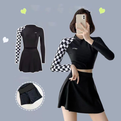 Bộ đồ bơi bikini nữ 2 mảnh dài tay chống nắng kín đáo đi tắm biển - B.34