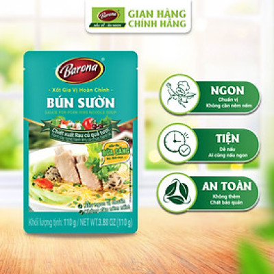  Gia Vị Bún Sườn Barona 110g tươi ngon chuẩn vị không cần nêm nếm