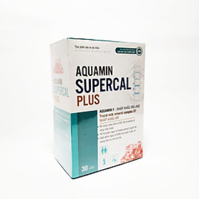 Viên Uống Bổ Sung Canxi Chiết Xuất Từ Tảo Biển Aquamin Supercal Plus - Bổ Sung Canxi Nano, Vitamin D3, Vitamin K2 (Mk7) Cho Người Thiếu Hụt Canxi - Lọ 30 Viên