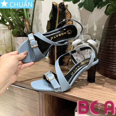 Sandal nữ hở mũi 7 phân RO658 ROSATA tại BCASHOP quai sau phối thun êm ái, thiết kế độc đáo và sang trọng, thời trang