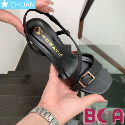 Sandal nữ hở mũi 7 phân RO658 ROSATA tại BCASHOP quai sau phối thun êm ái, thiết kế độc đáo và sang trọng, thời trang