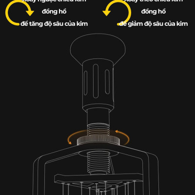 Feepie kim xoay tán đều bột Wood charm