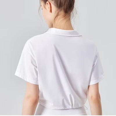 Áo crop top thể thao rút dây năng động trẻ trung cho nữ