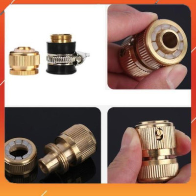 Vòi Xịt️Evoucher Bộ dây vòi xịt nước rửa xe, tưới cây , tăng áp 3 lần, loại 3m, 5m 206236 đầu đồng,cút đồng+  đai