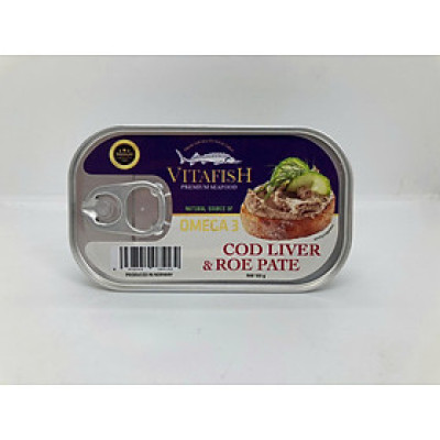 Pate Gan Cá Tuyết Và Trứng Cá Tuyết Đóng Hộp 100G