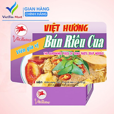 2 gói gia vị cô đặc nấu bún riêu cua cực ngon (1gói/4 viên)